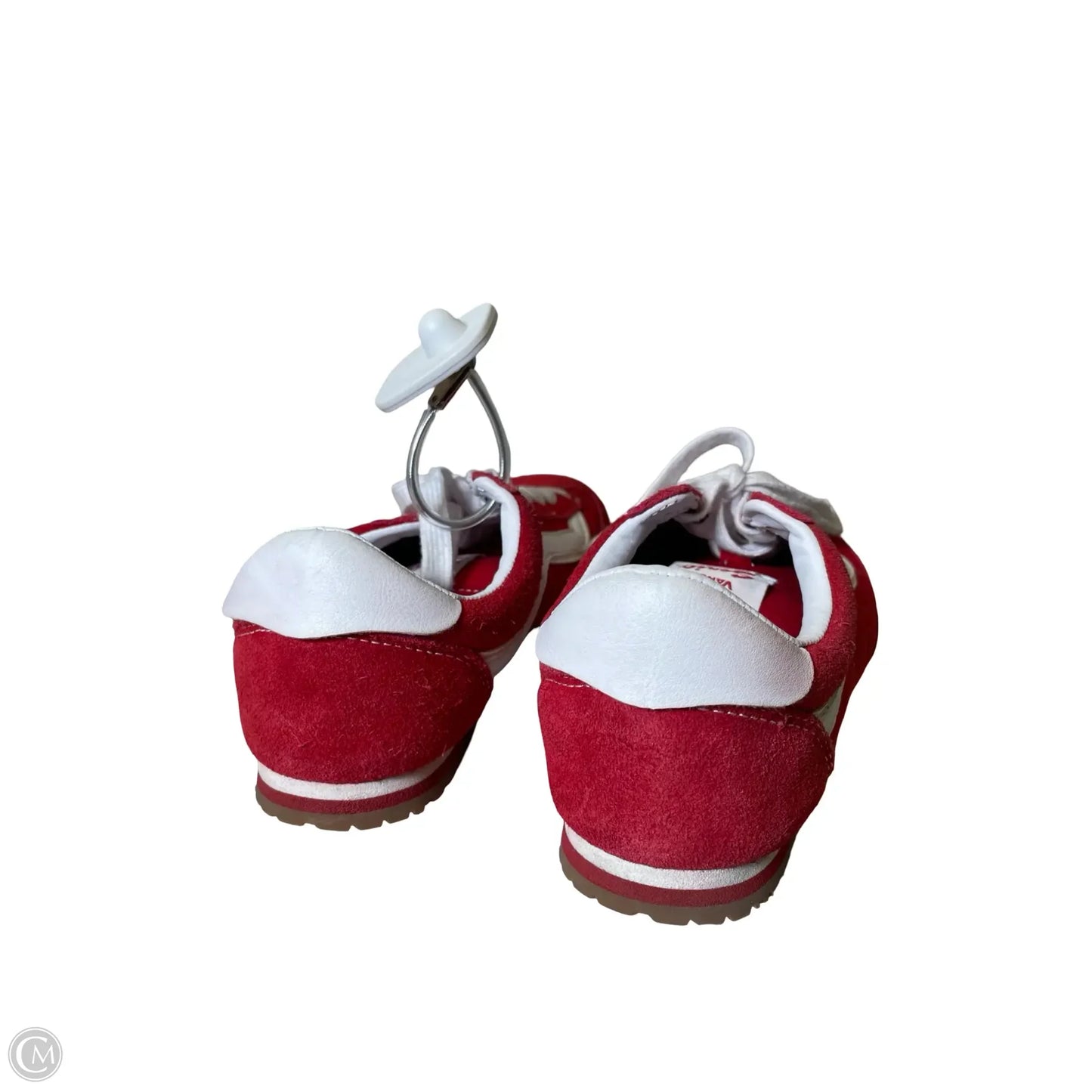 Shoes Sneakers By Vans In Red & White, Size: 7
