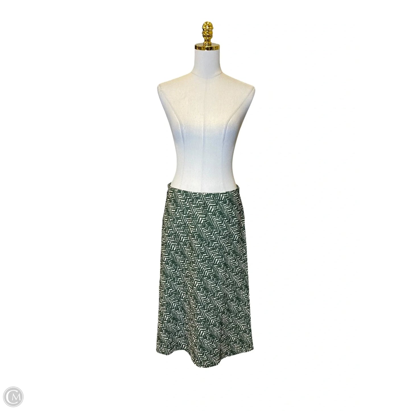 Skirt Maxi By Bohme In Green & White, Size: L