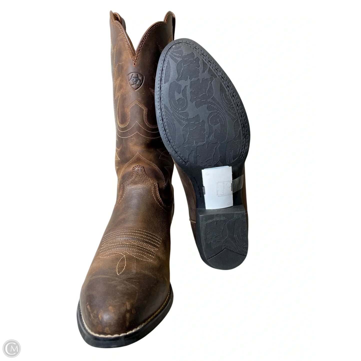 Boots Leather By Ariat In Brown, Size: 11