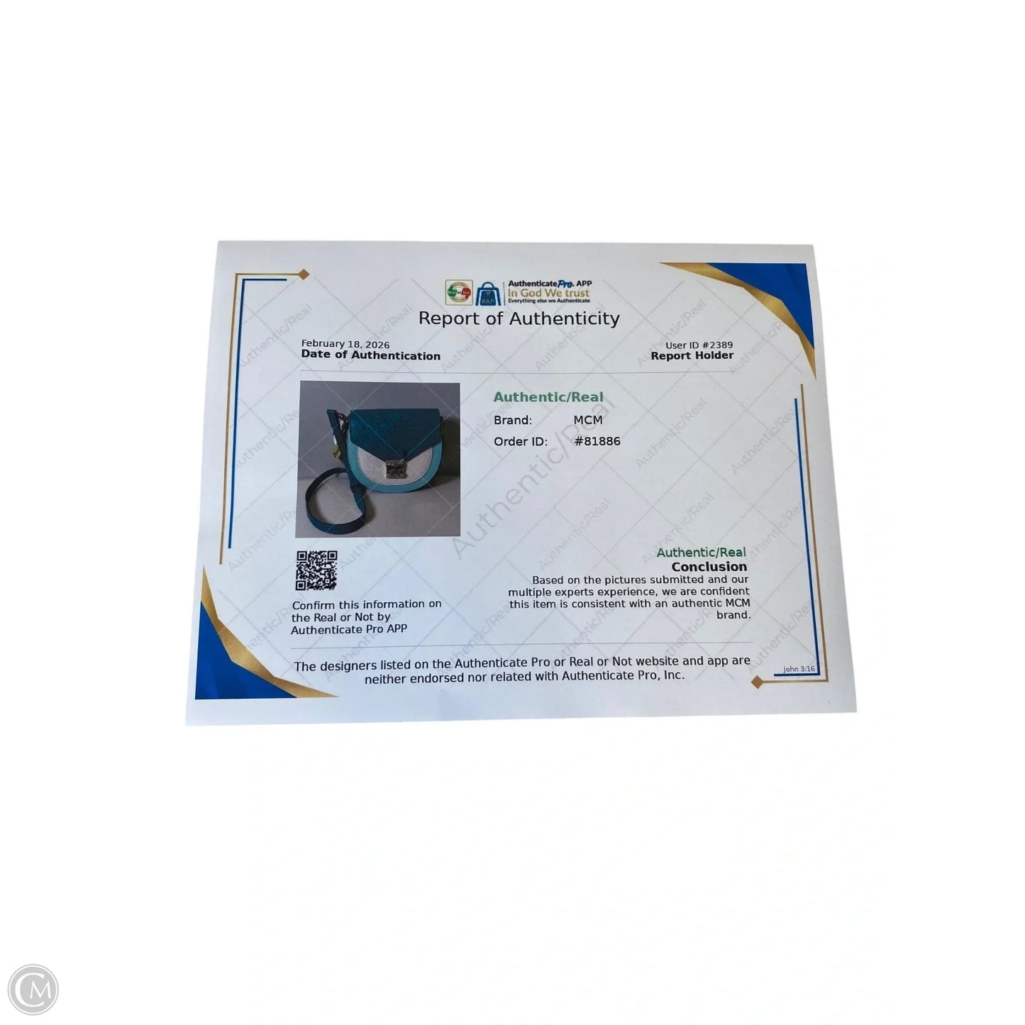 Crossbody Luxury Designer By Mcm, Size: Medium