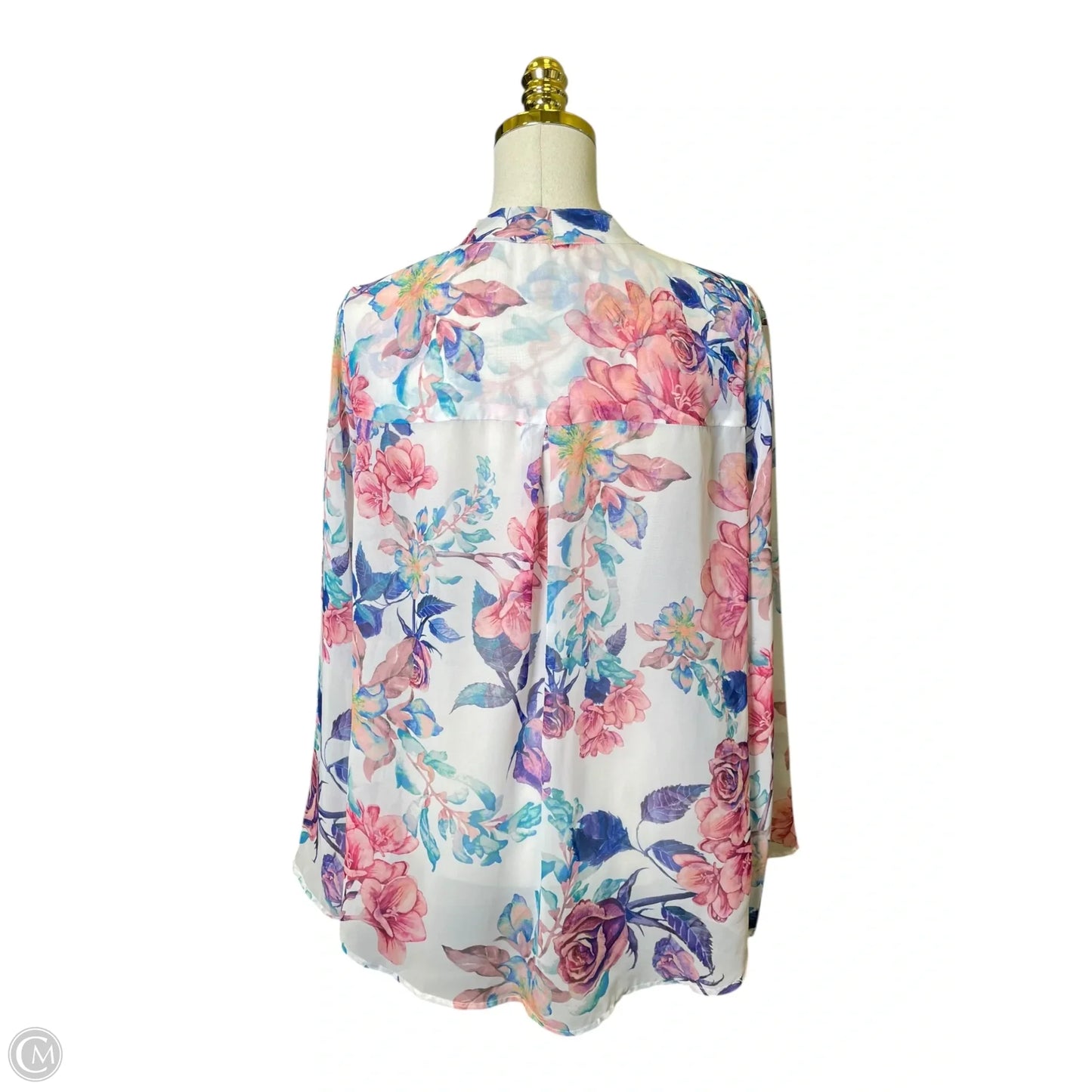 Top Long Sleeve By Mumu In Floral Print, Size: S