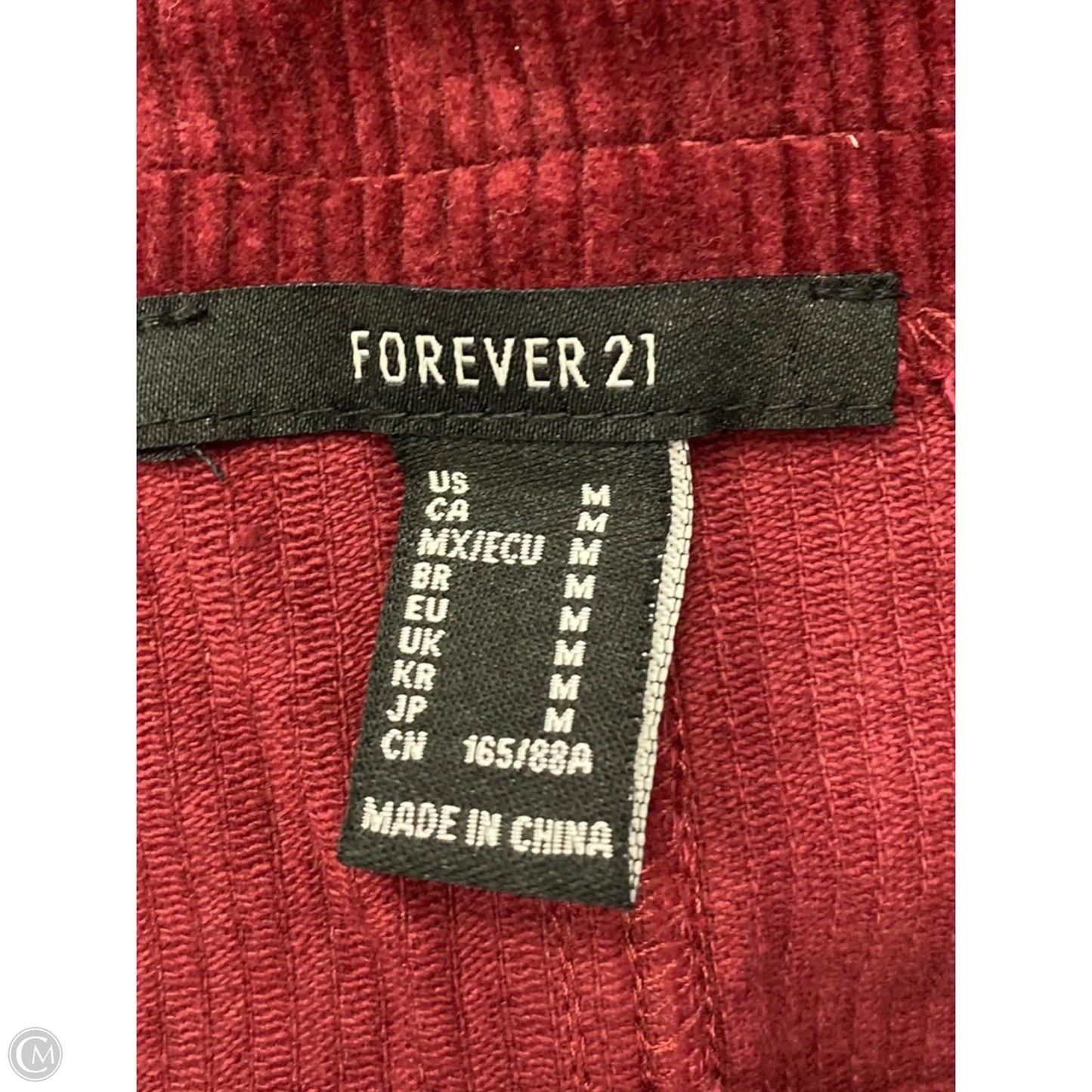 Dress Casual Midi By Forever In Maroon, Size: M