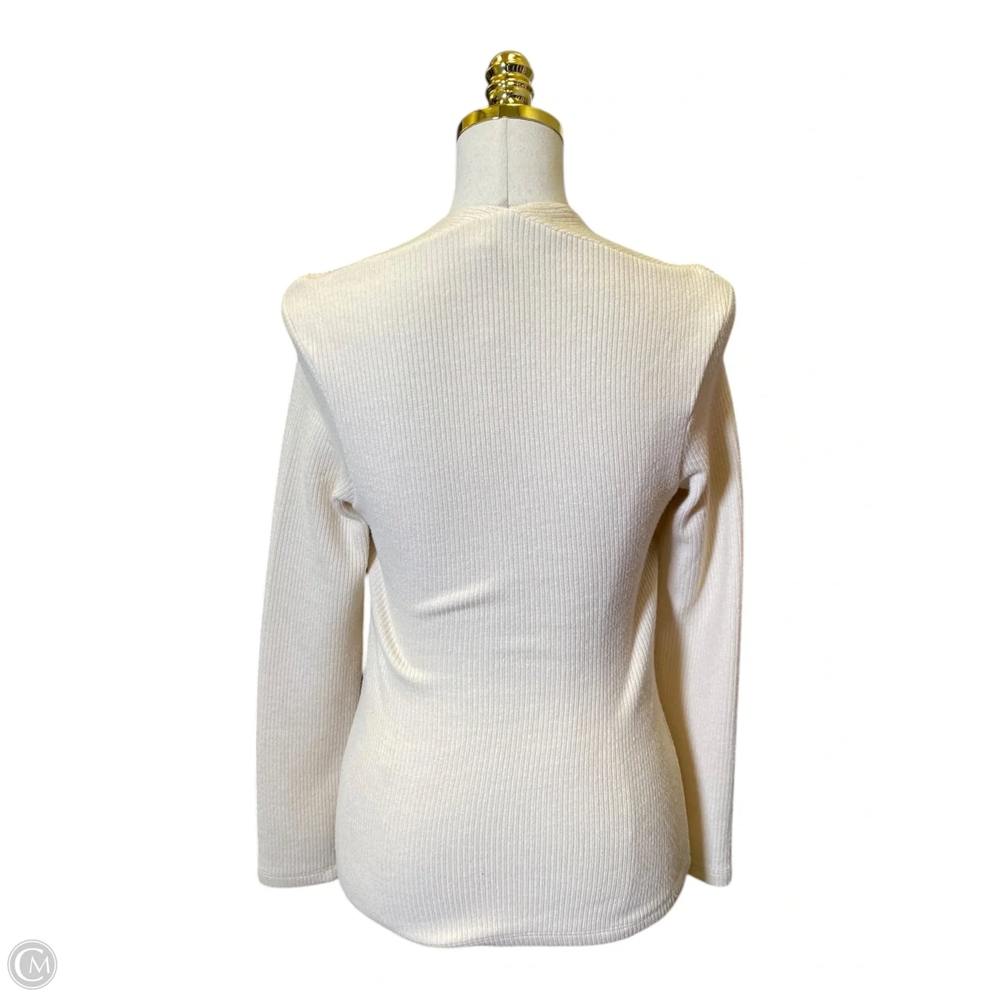 Top Long Sleeve By Anthropologie In Cream, Size: S