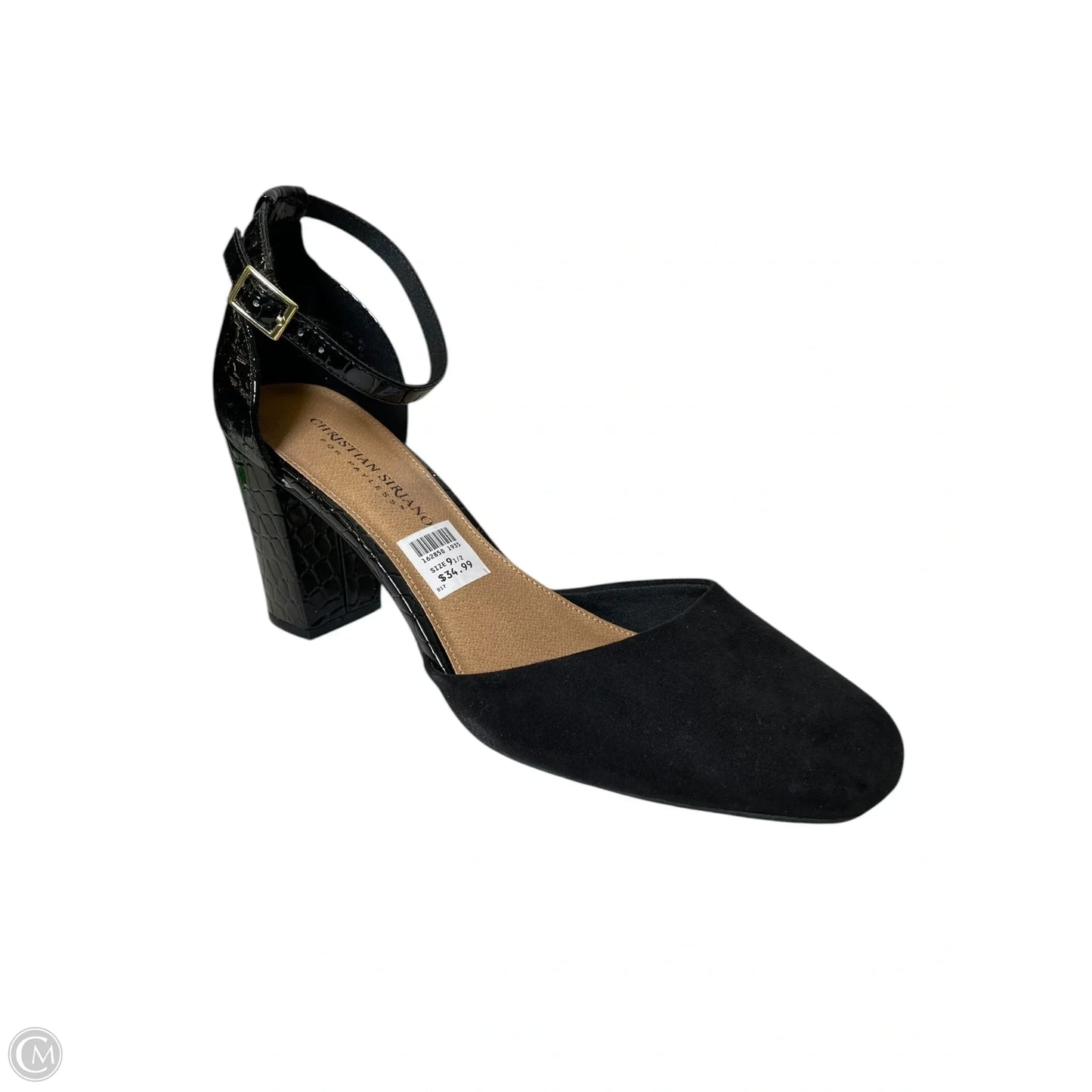 Shoes Heels Kitten By Clothes Mentor In Black & Gold, Size: 10