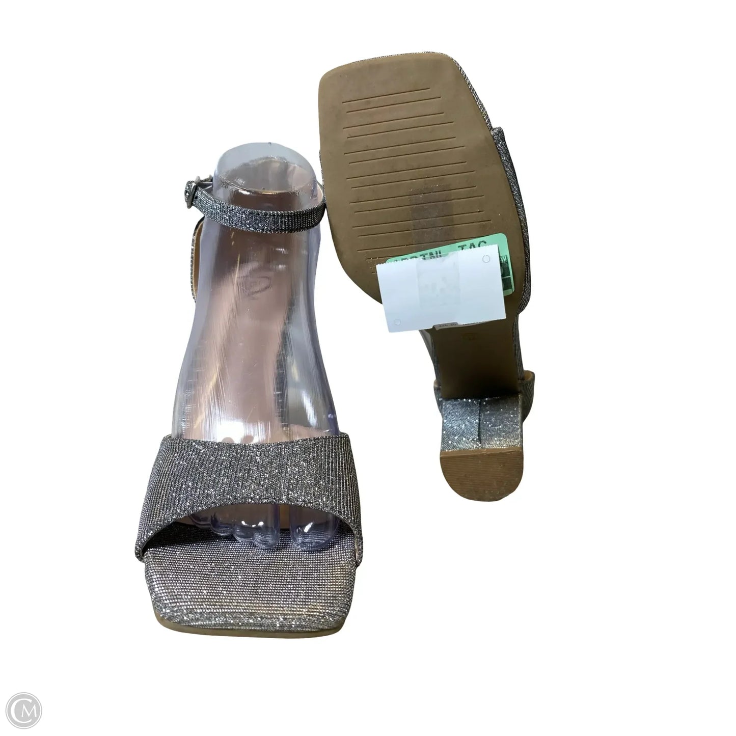 Shoes Heels Block By Windsor In Silver, Size: 10