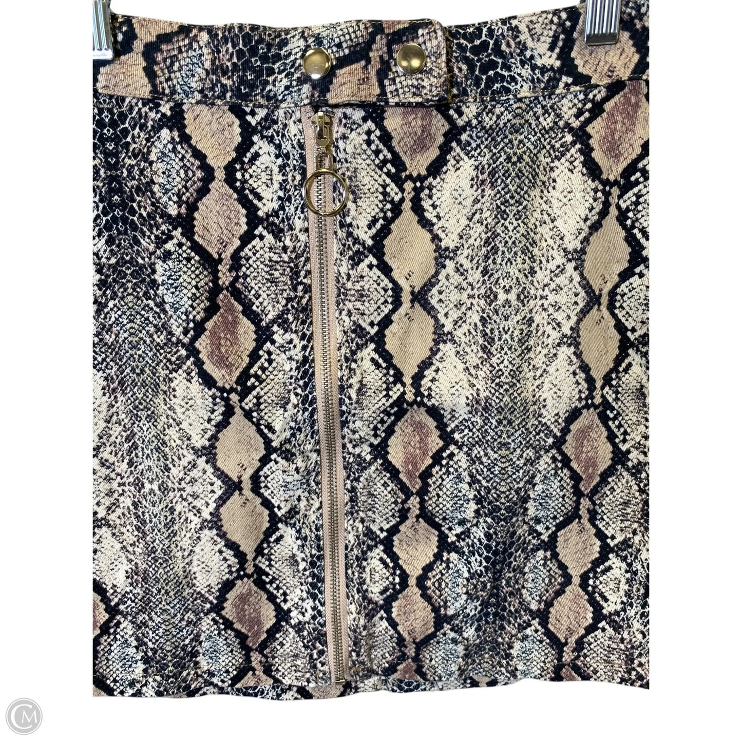 Skirt Mini & Short By Altard State In Snakeskin Print, Size: S