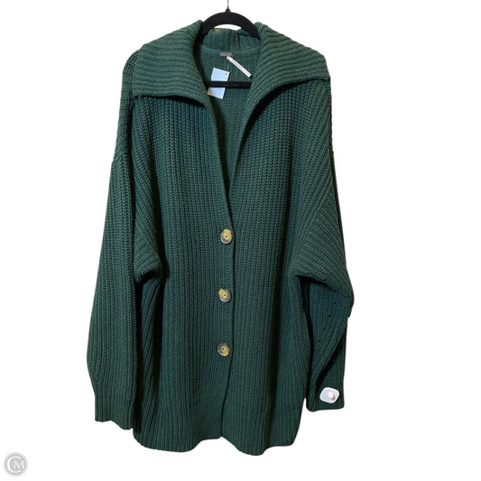 Sweater Cardigan By Free People In Green, Size: L