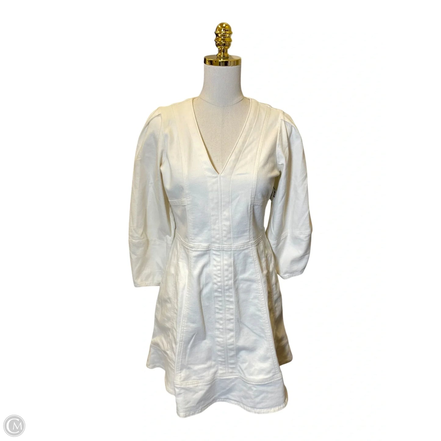 Dress Casual Midi By Loft In Cream, Size: S