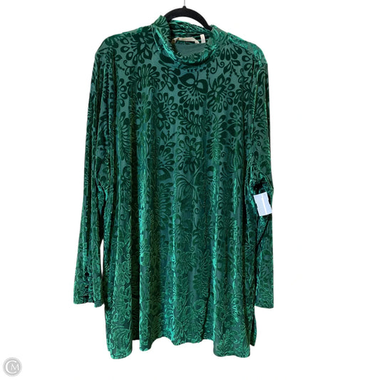Top Long Sleeve By Soft Surroundings In Green, Size: 3x