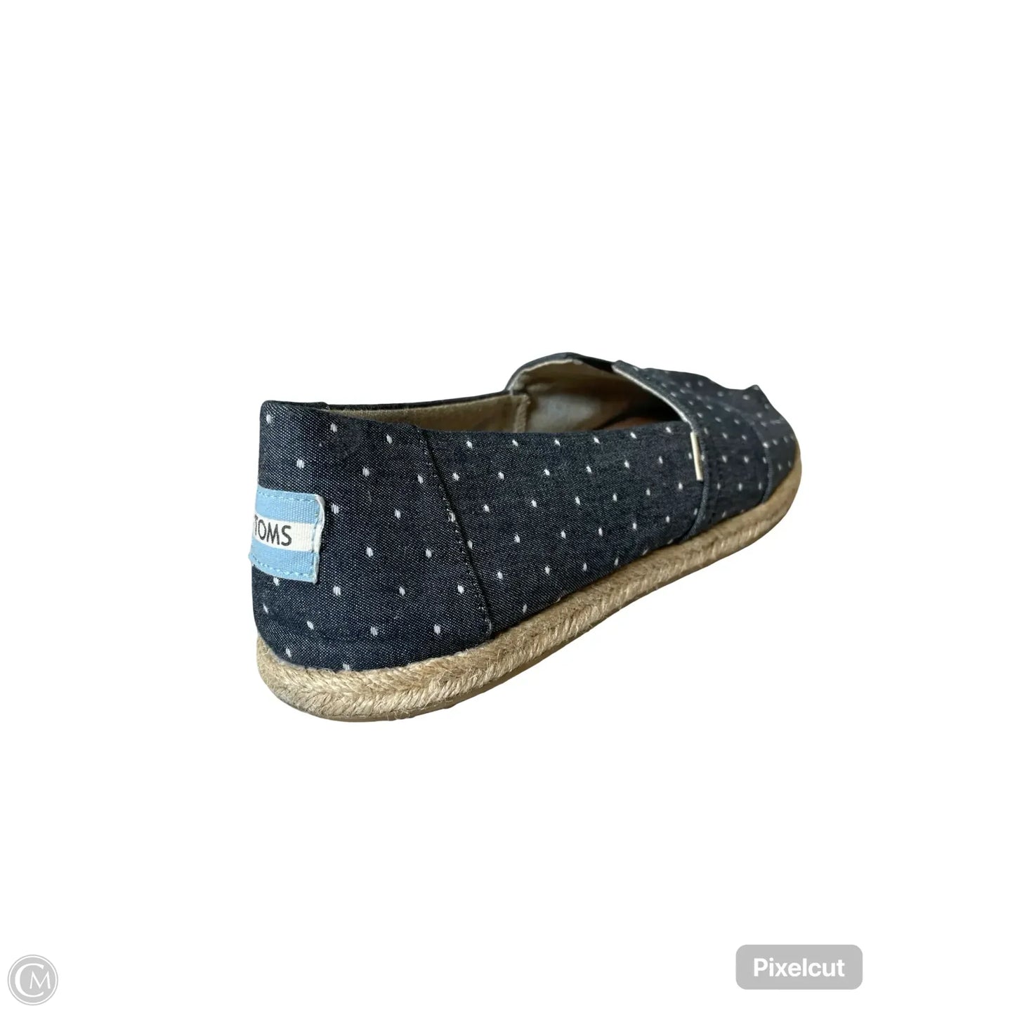 Shoes Flats By Toms In Blue & White, Size: 9.5