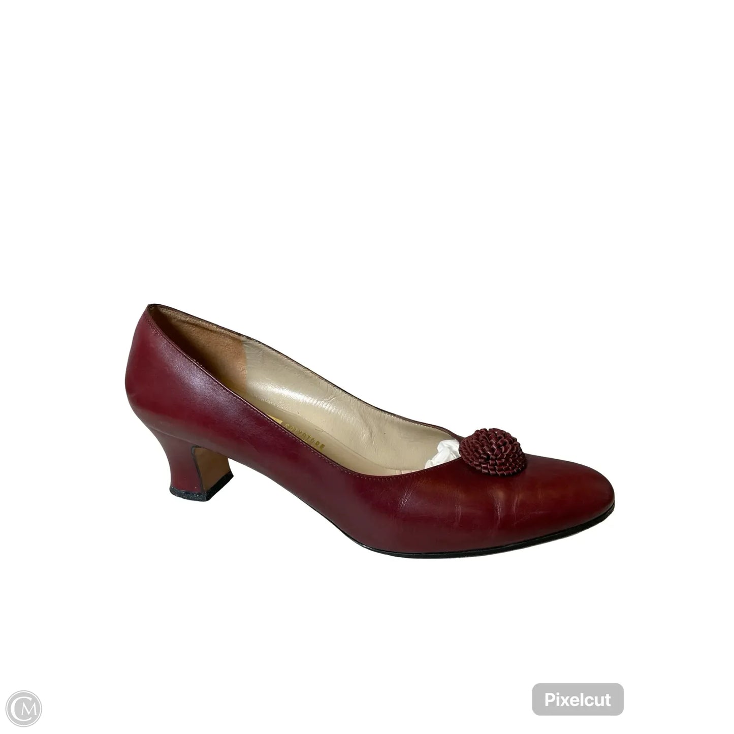 Shoes Luxury Designer By Ferragamo In Maroon, Size: 8