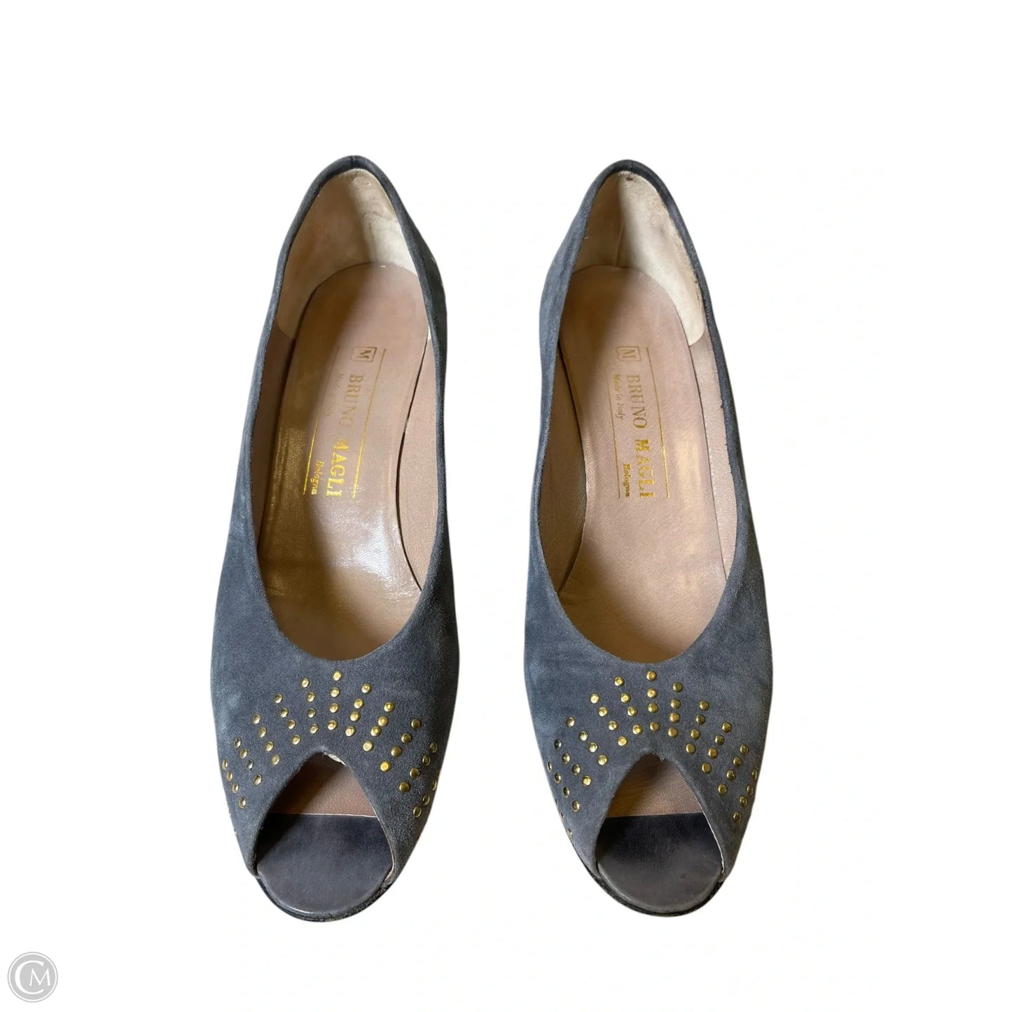 Shoes Heels Kitten By Bruno Magli Shoes In Grey, Size: 8