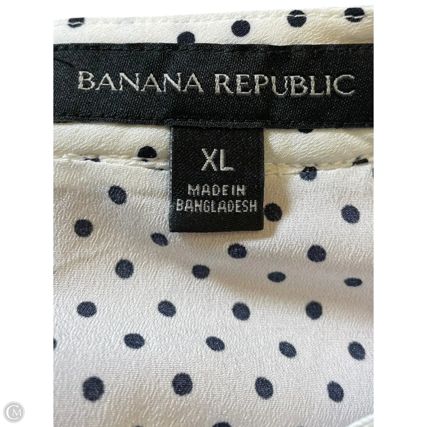 Top Short Sleeve By Banana Republic In Polkadot Pattern, Size: Xl