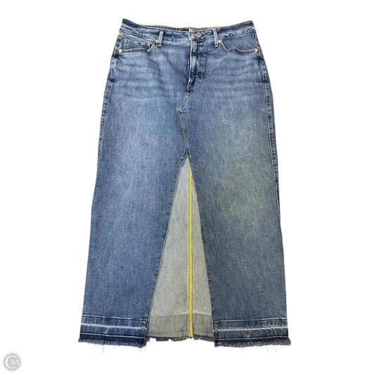Skirt Maxi By Express In Blue Denim, Size: 10