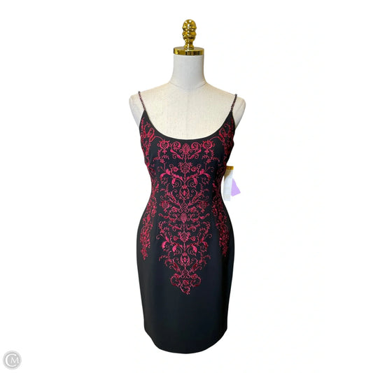 Dress Casual Midi By Maggy London In Black & Red, Size: S