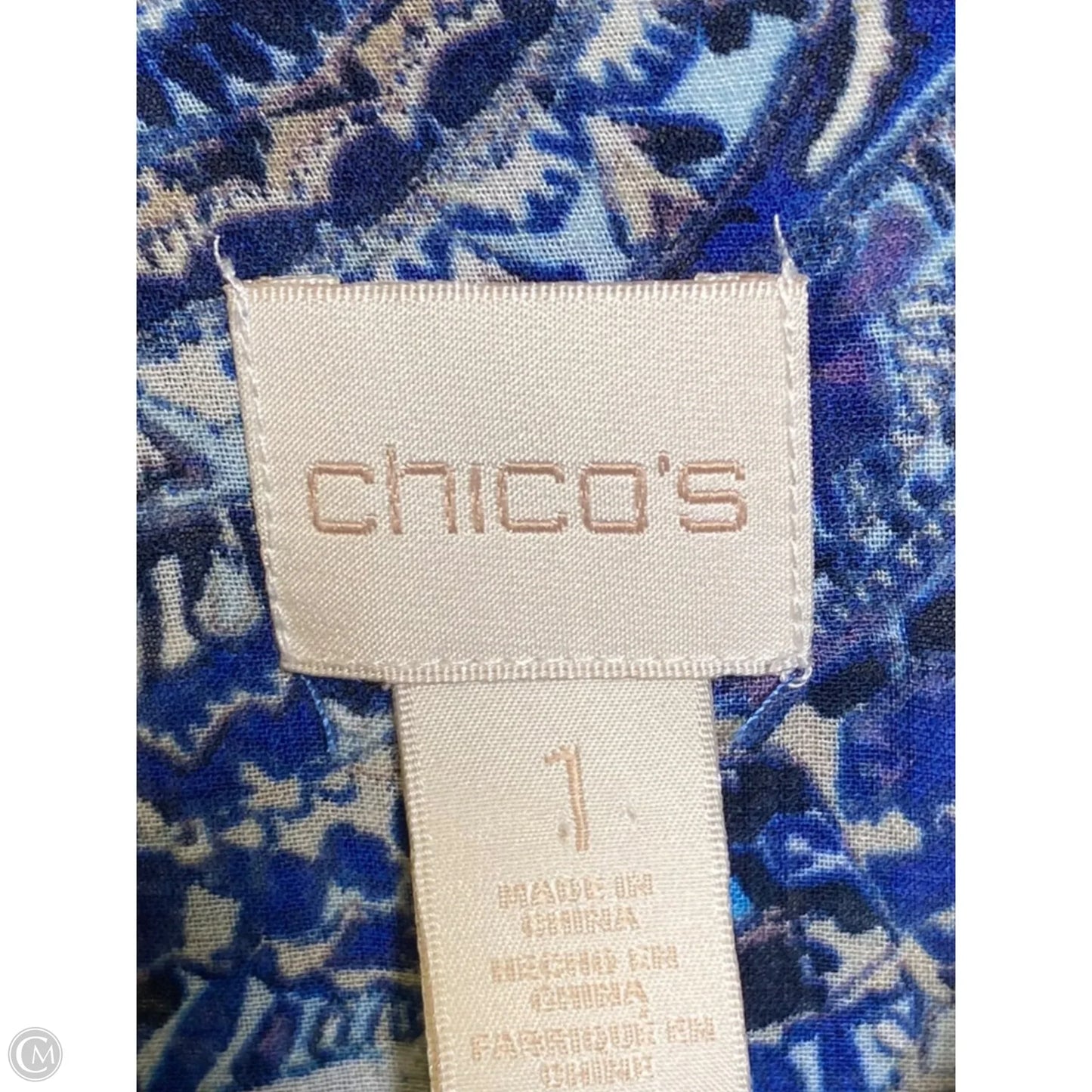 Dress Casual Midi By Chicos In Blue, Size: M