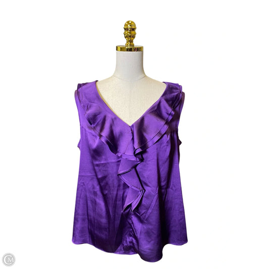Top Sleeveless By White House Black Market In Purple, Size: Xl