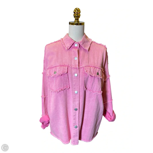 Jacket Denim By 143 Story In Pink, Size: S