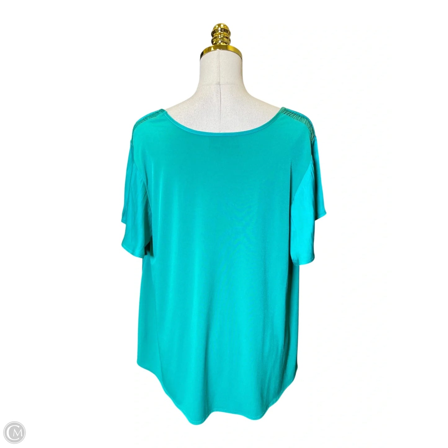 Top Short Sleeve By Lane Bryant In Teal, Size: L