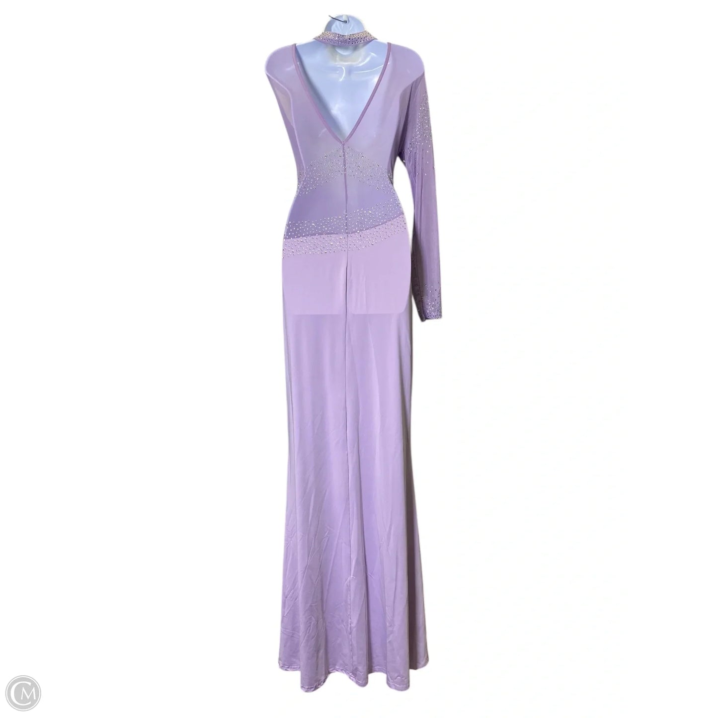 Dress Party Long By Clothes Mentor In Purple, Size: 1x
