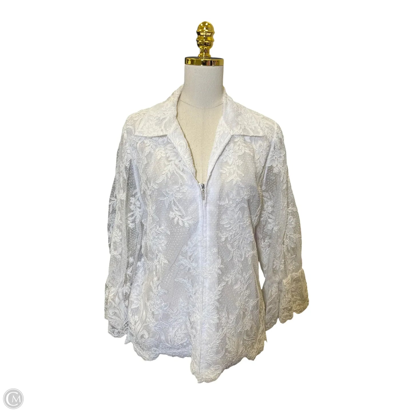 Jacket Other By Clothes Mentor In White, Size: L