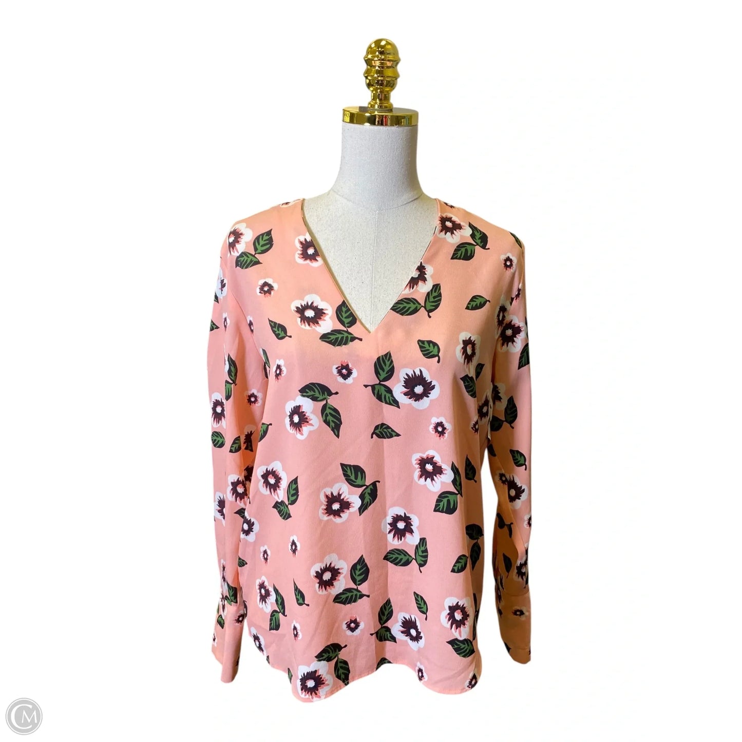 Top Long Sleeve By Ann Taylor In Pink, Size: S