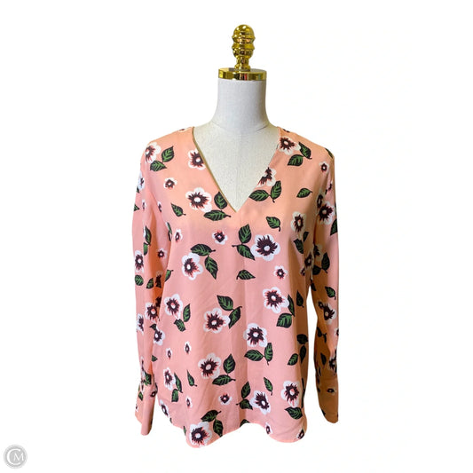 Top Long Sleeve By Ann Taylor In Pink, Size: S