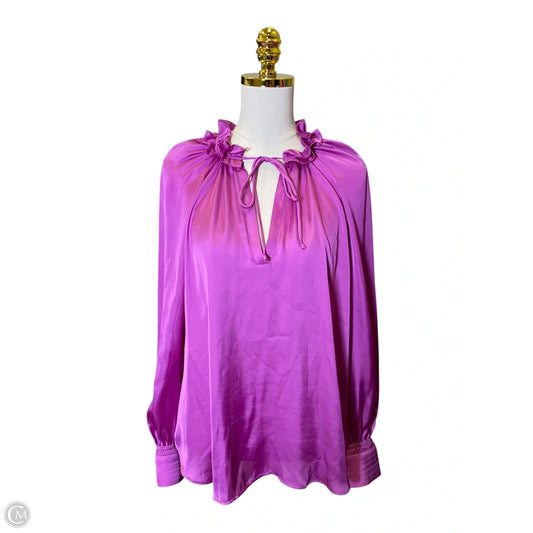 Top Long Sleeve By Anthropologie In Purple, Size: Xl