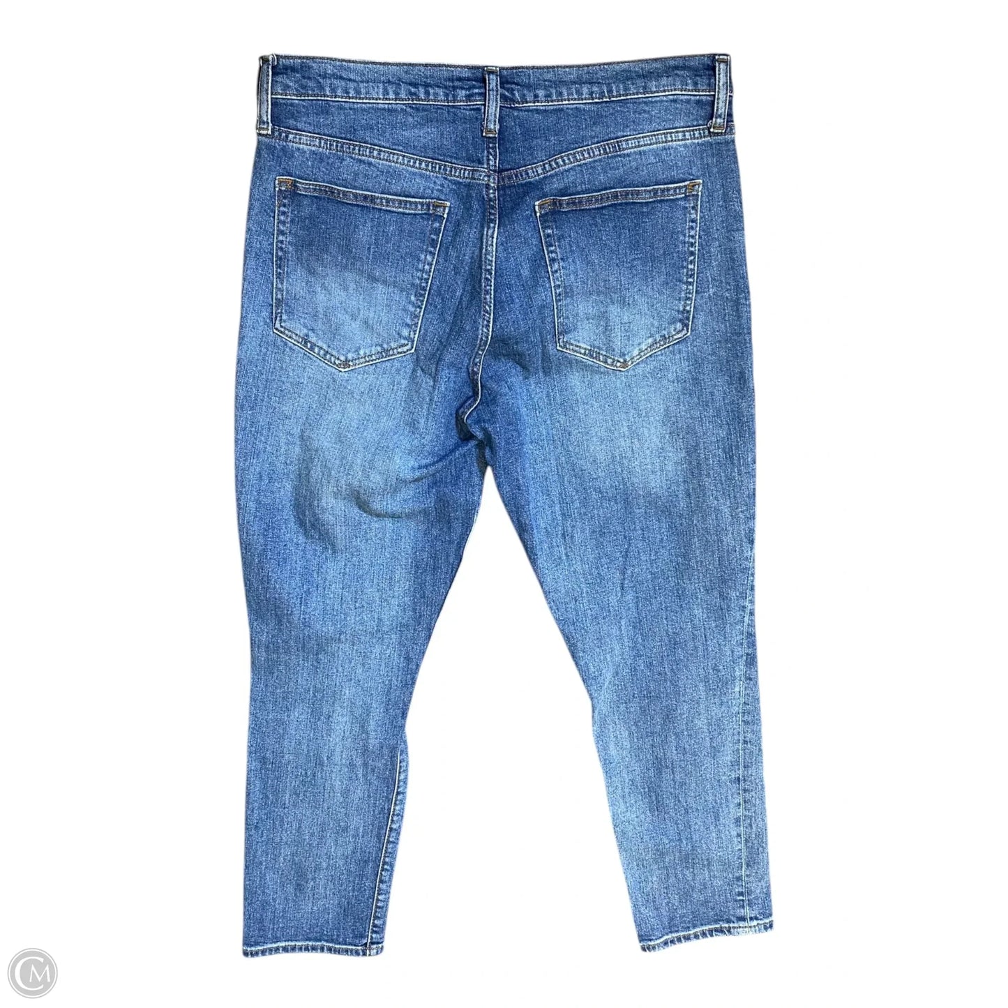 Jeans Straight By Gap In Blue Denim, Size: 12