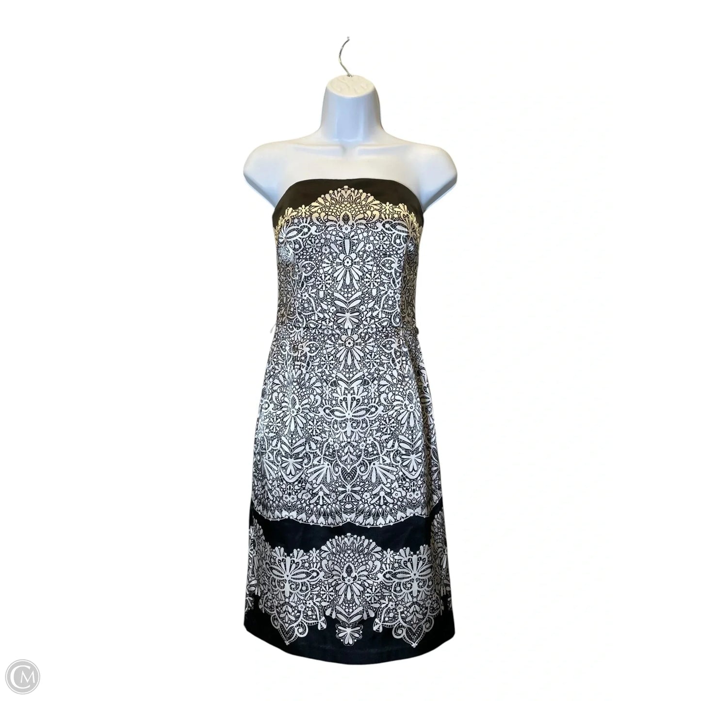 Dress Casual Midi By White House Black Market In Black & White, Size: 4
