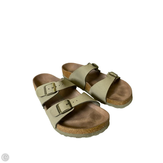Sandals Flats By Birkenstock In Green, Size: 8
