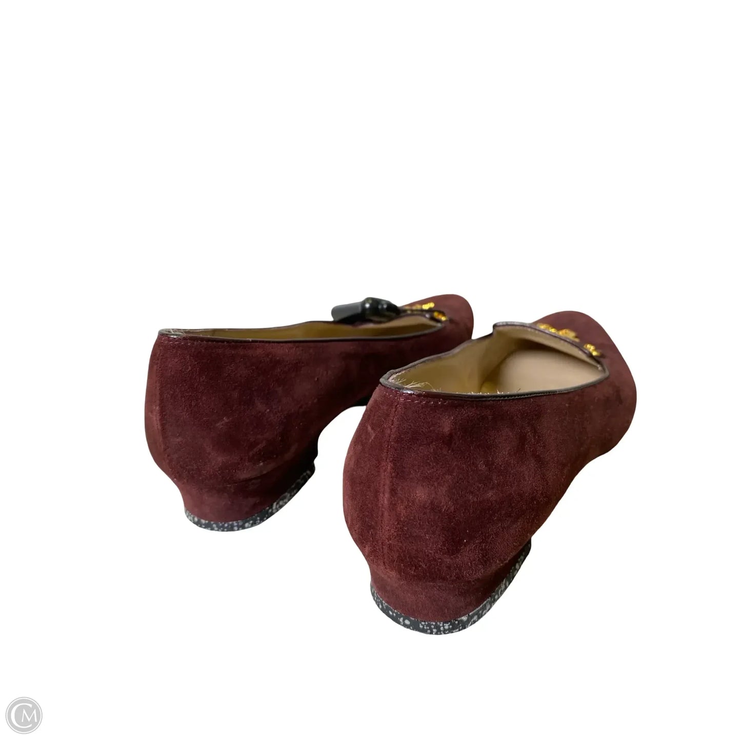 Shoes Luxury Designer By Ferragamo In Maroon, Size: 8.5