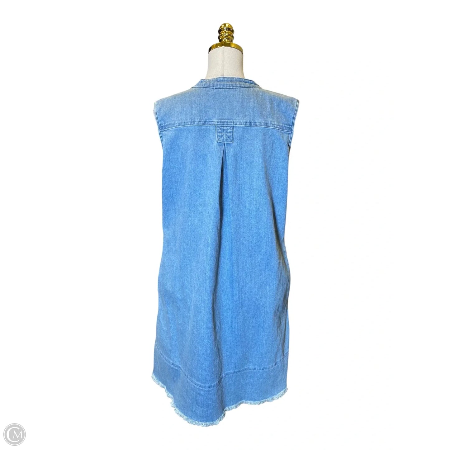 Dress Casual Midi By Reba In Blue Denim, Size: L