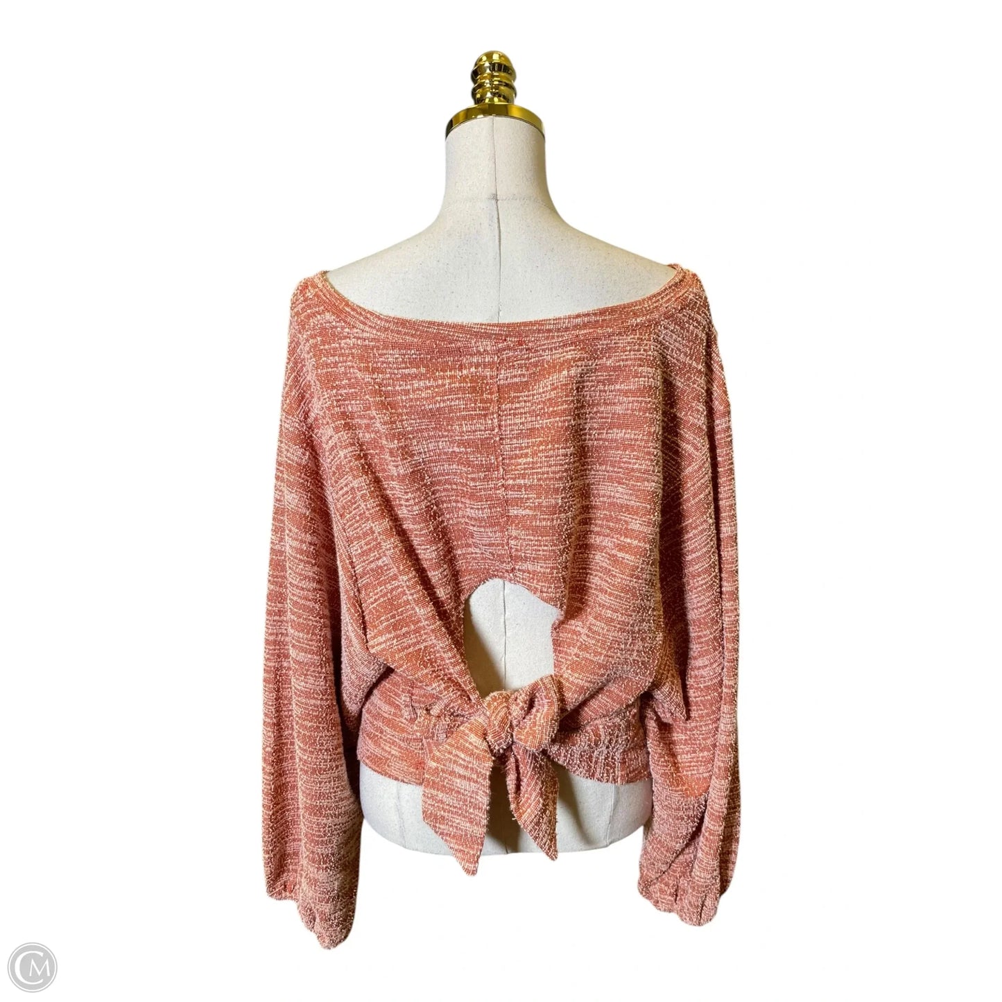 Top Long Sleeve By Anthropologie In Orange, Size: 2x