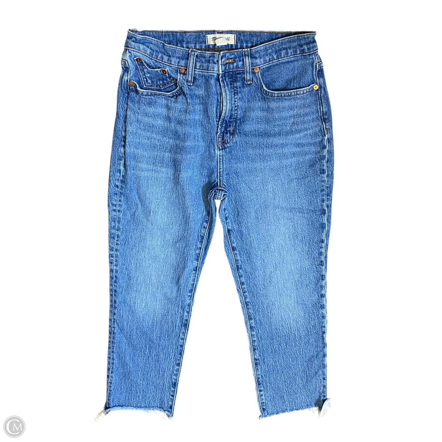 Jeans Straight By Madewell In Blue Denim, Size: 6