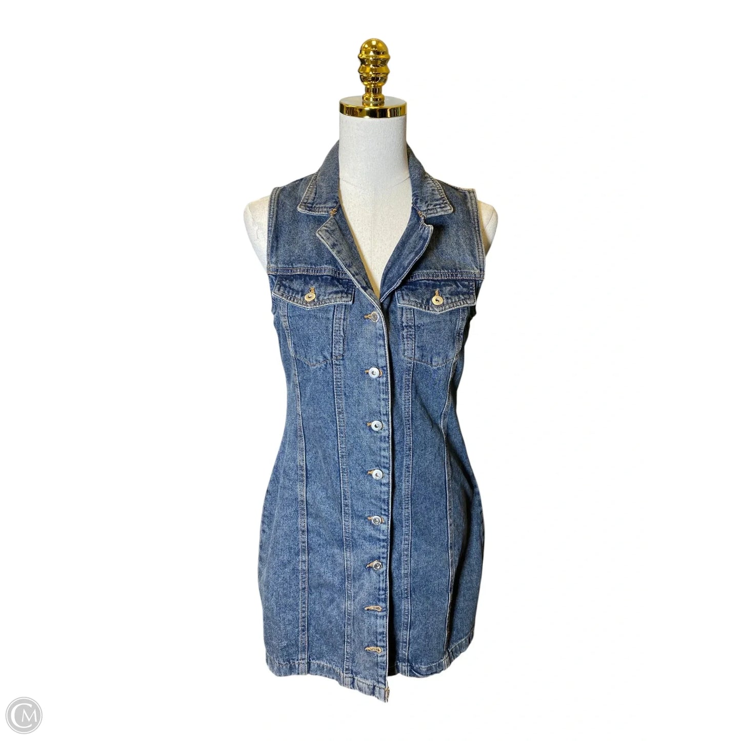 Dress Casual Midi By Cotton On In Blue Denim, Size: Sp