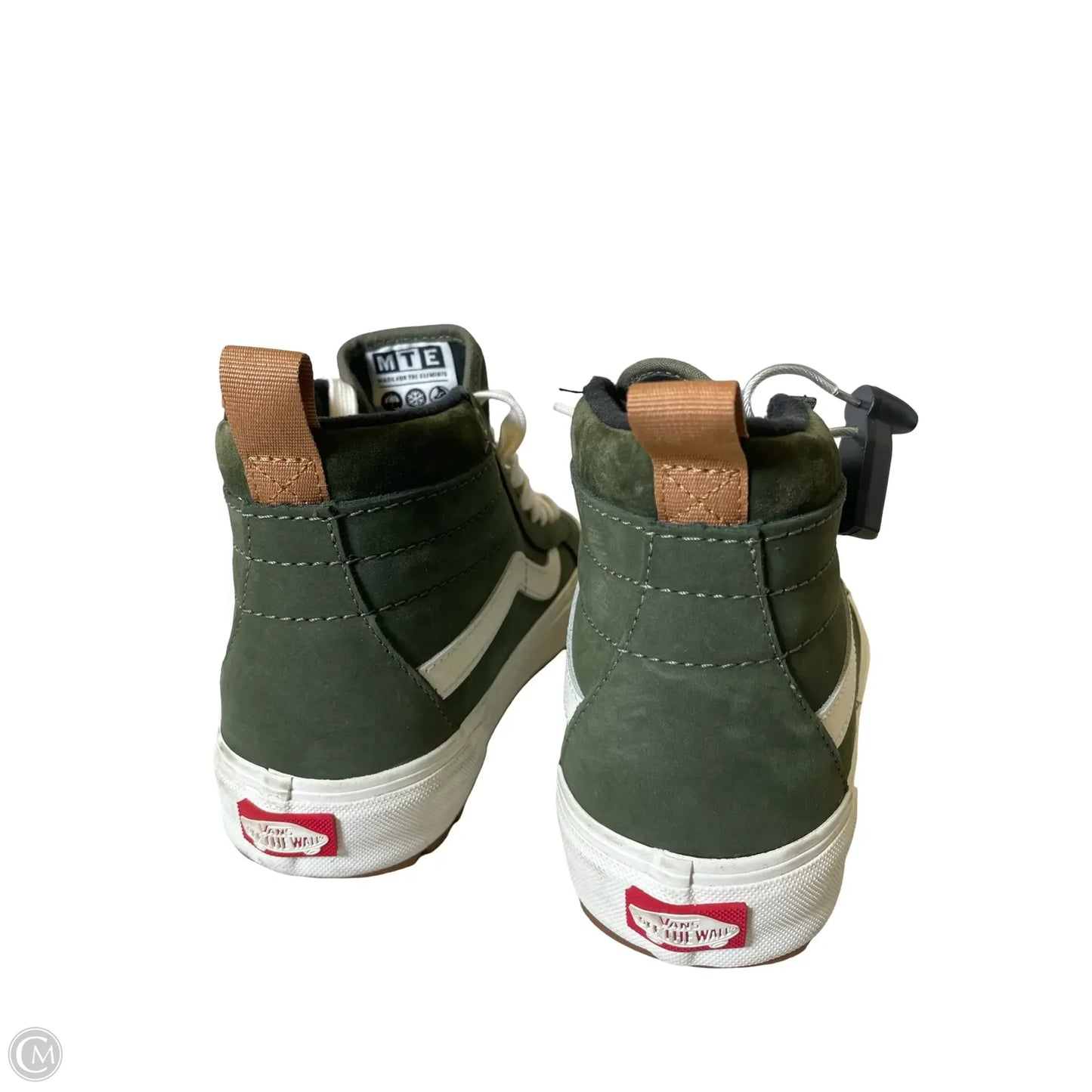 Shoes Sneakers By Vans In Green & White, Size: 7.5
