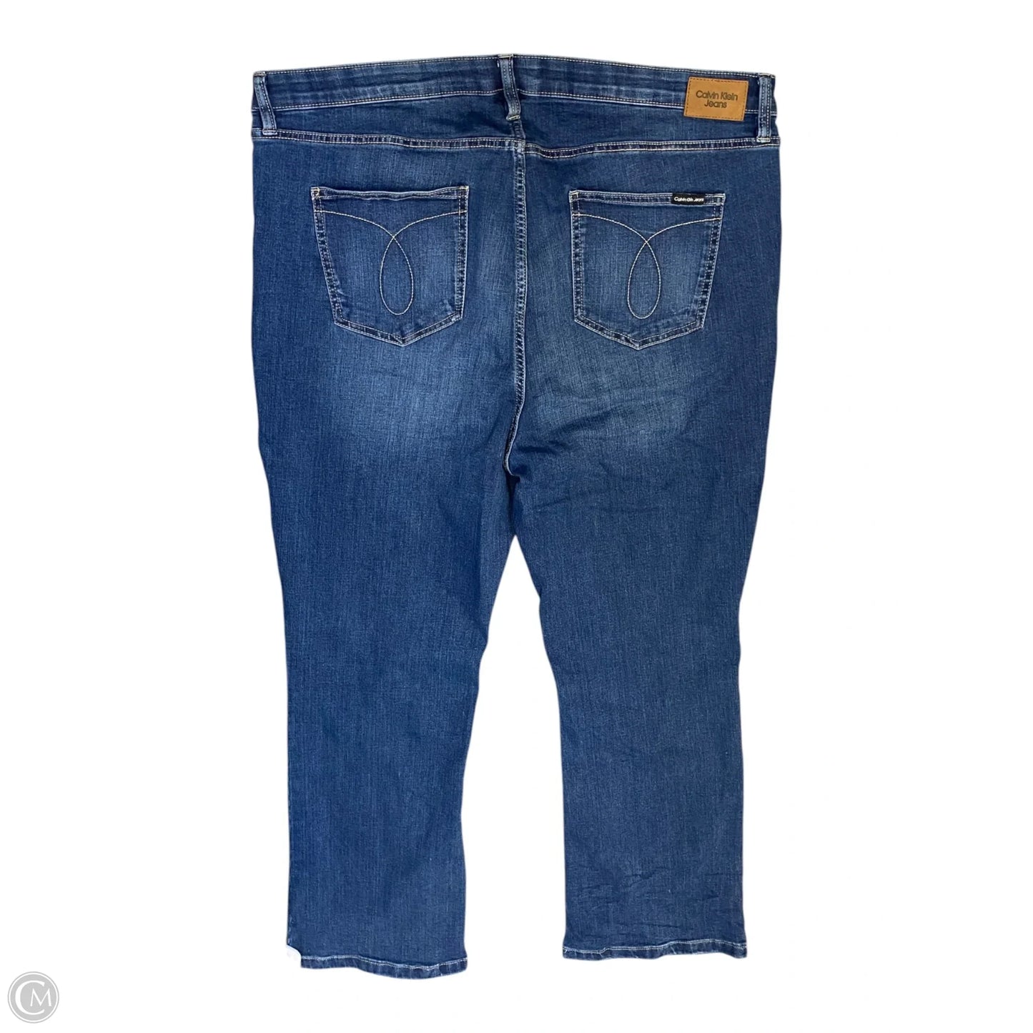 Jeans Straight By Calvin Klein In Blue Denim, Size: 20