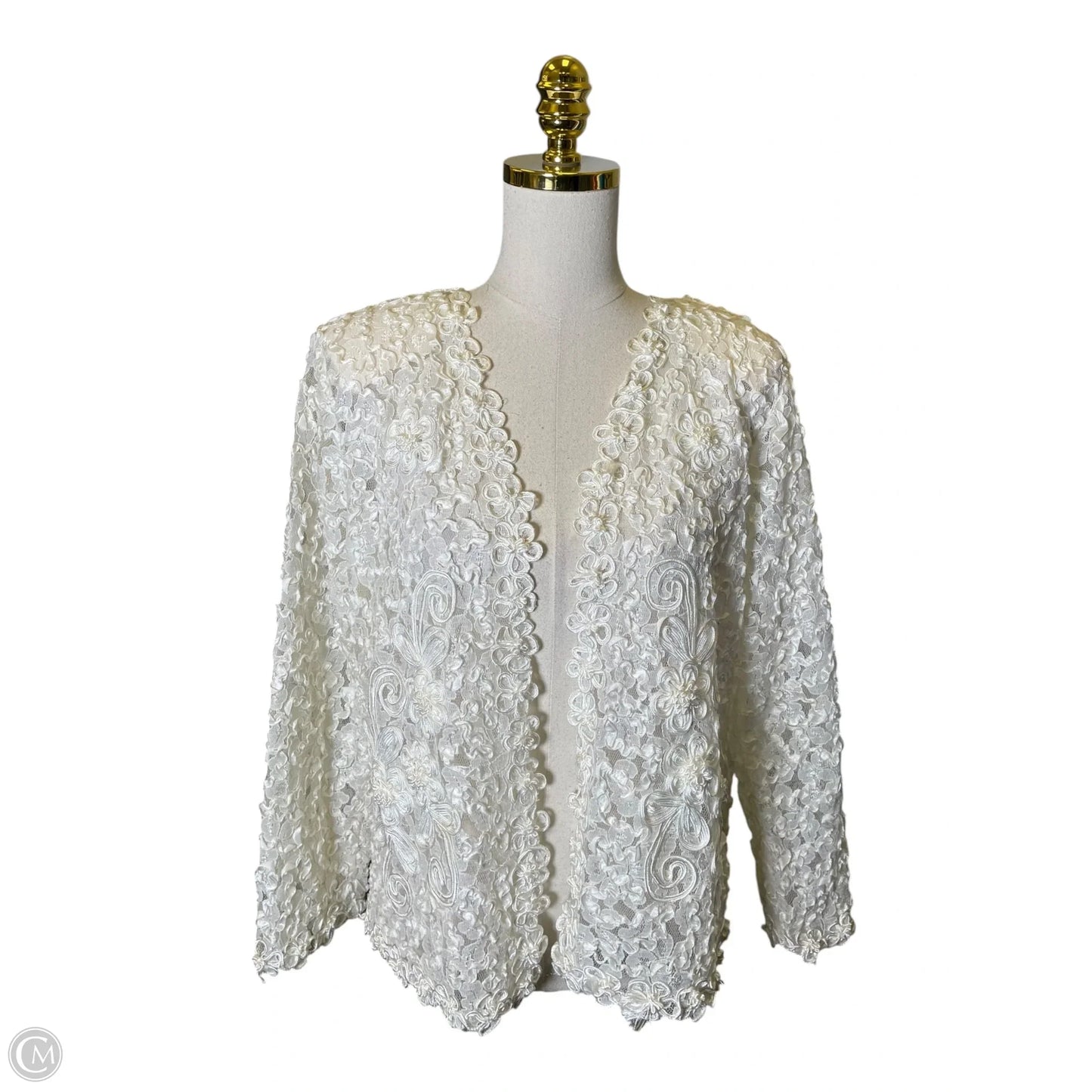 Blazer By Clothes Mentor In Cream, Size: L