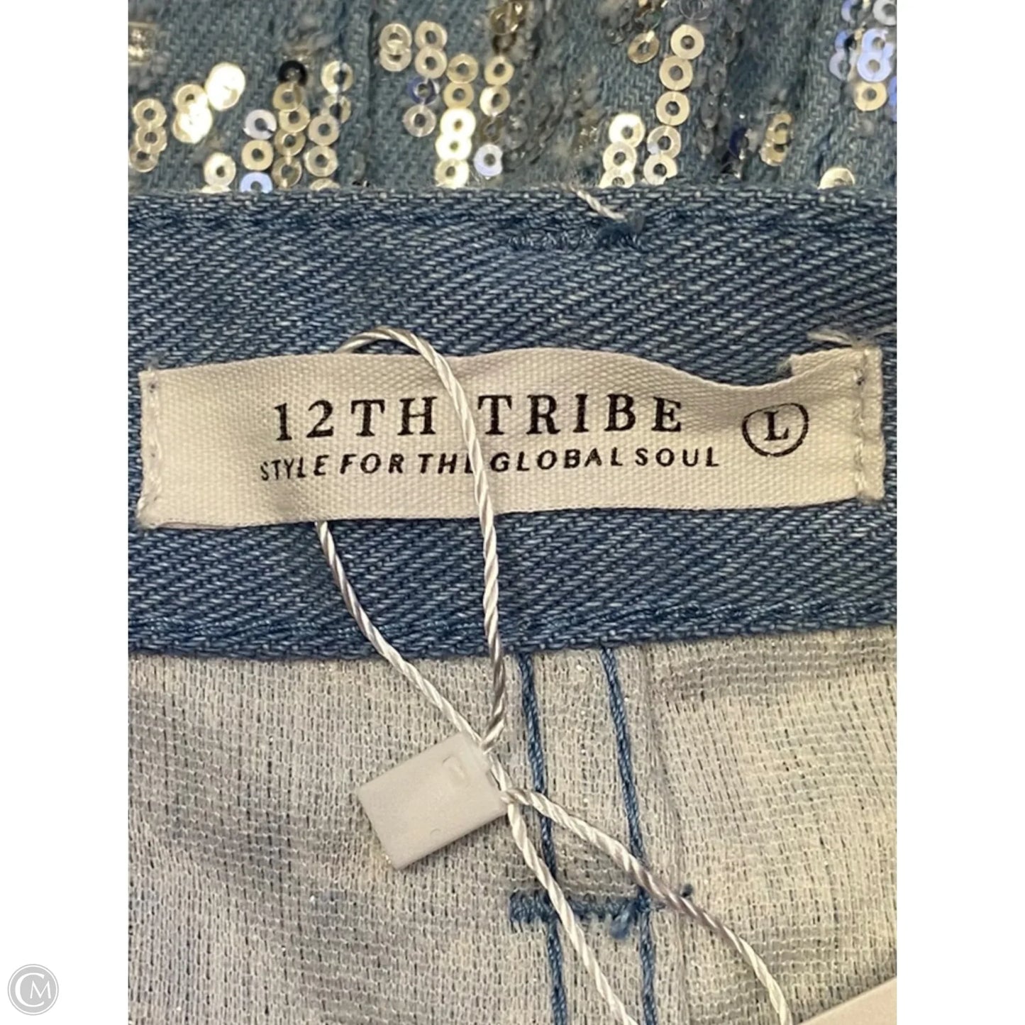 Skirt Midi By 12th Tribe In Blue Denim, Size: L