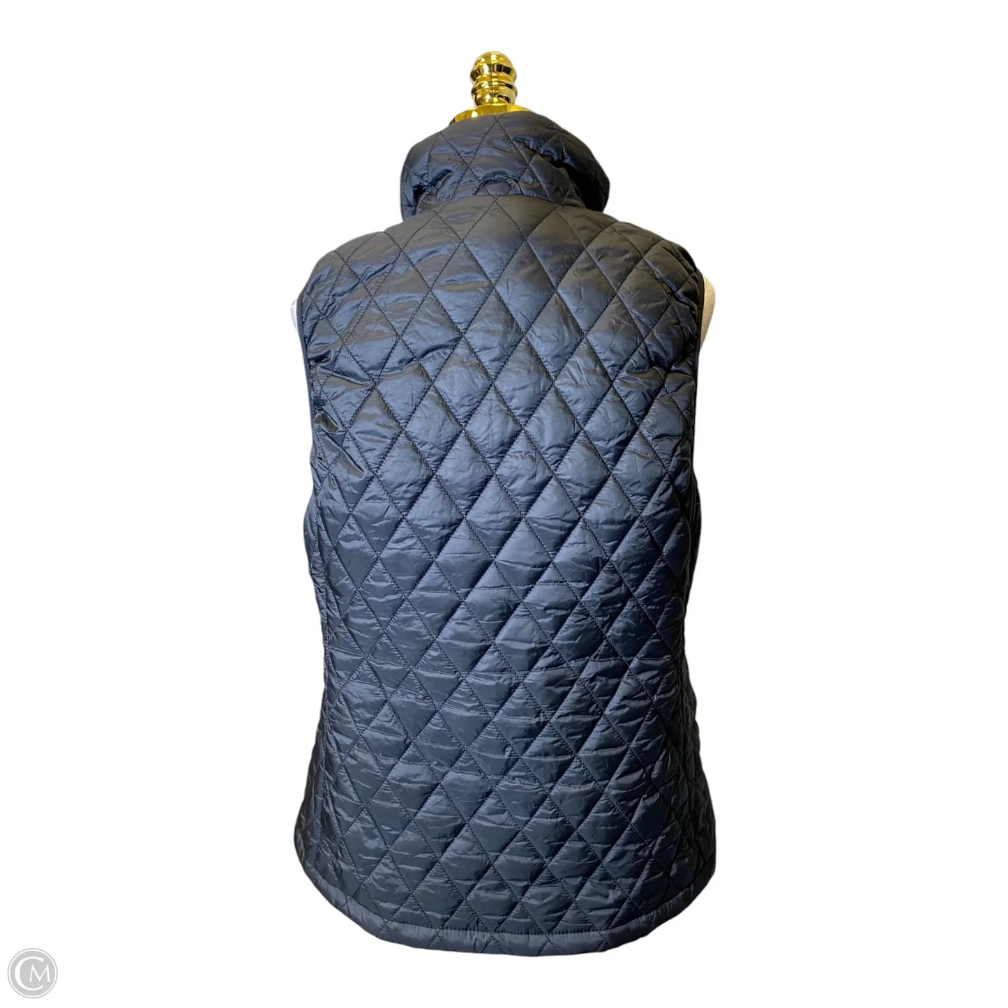 Vest Puffer & Quilted By Lands End In Black, Size: L