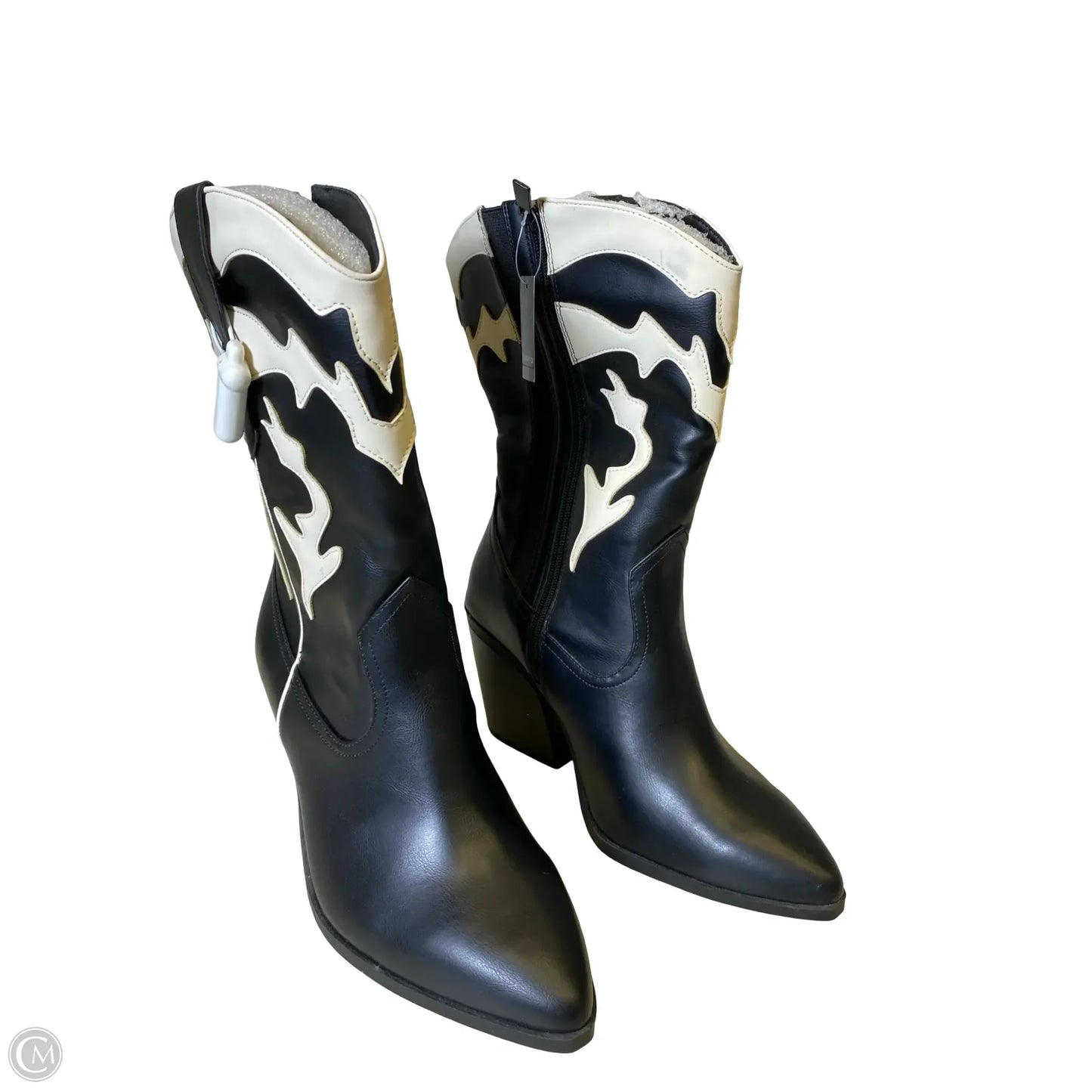 Boots Western By Torrid In Black & Cream, Size: 10.5