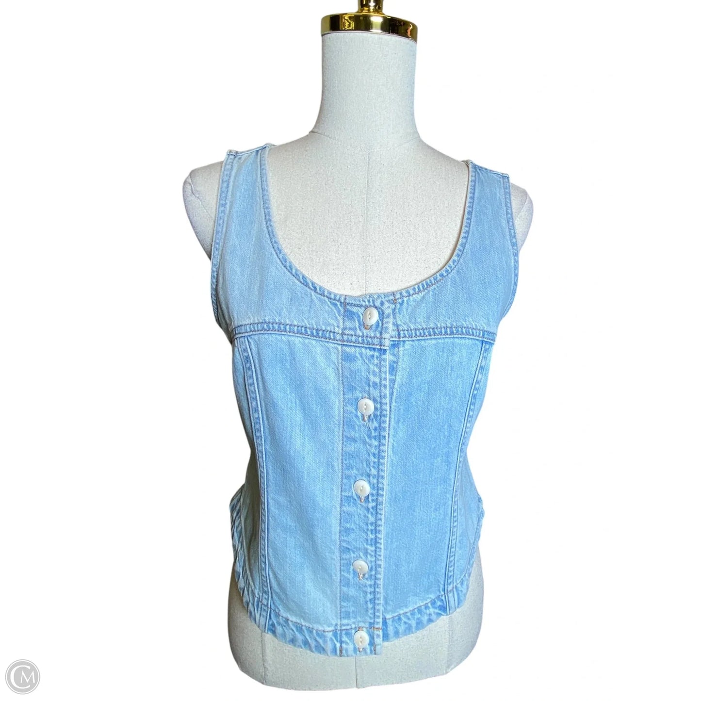 Vest Other By Madewell In Blue Denim, Size: S