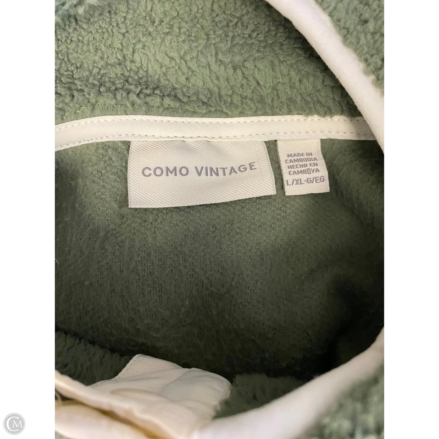 Jacket Other By Como Vintage In Cream & Green, Size: Xl