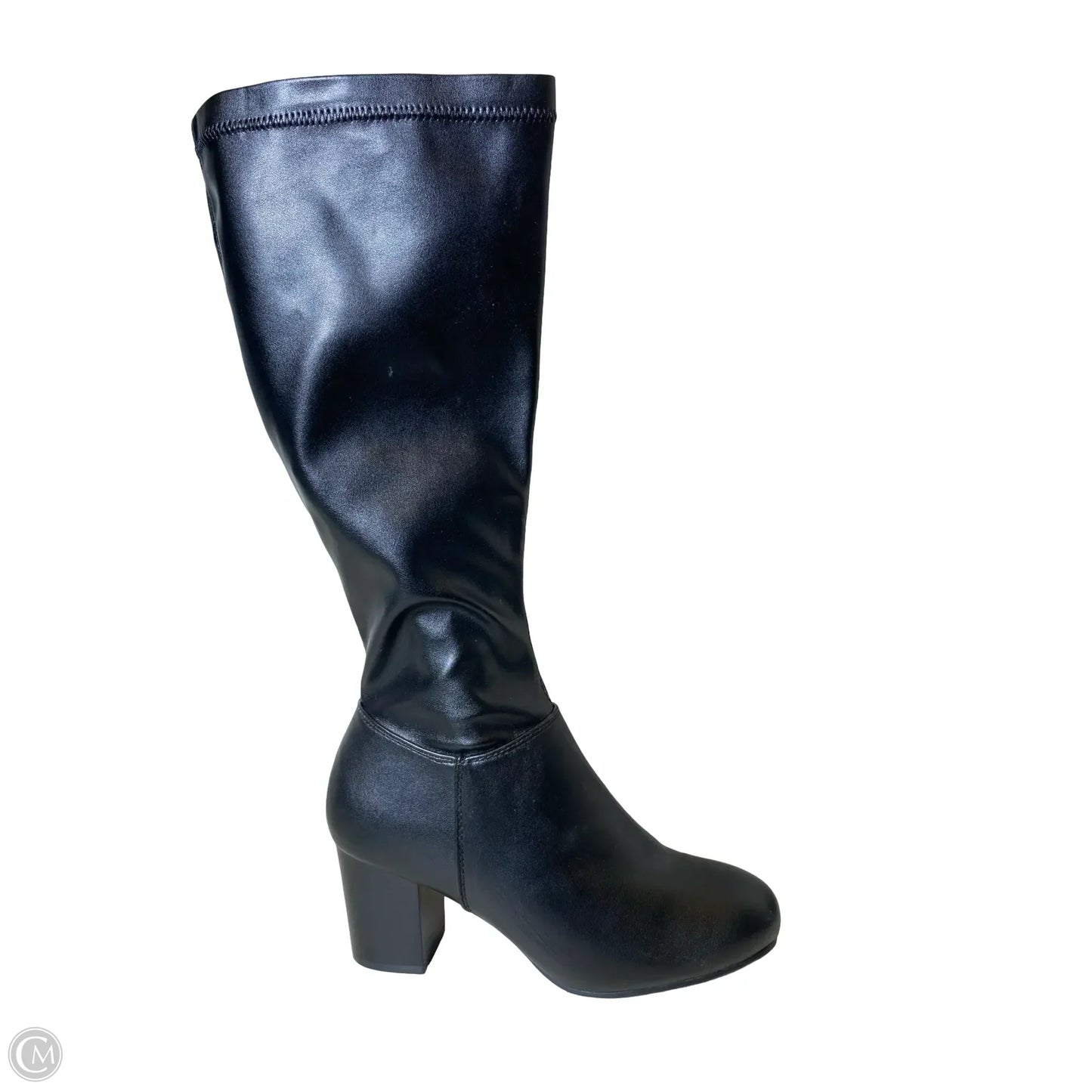 Boots Ankle Heels By Solanz In Black, Size: 7.5 W