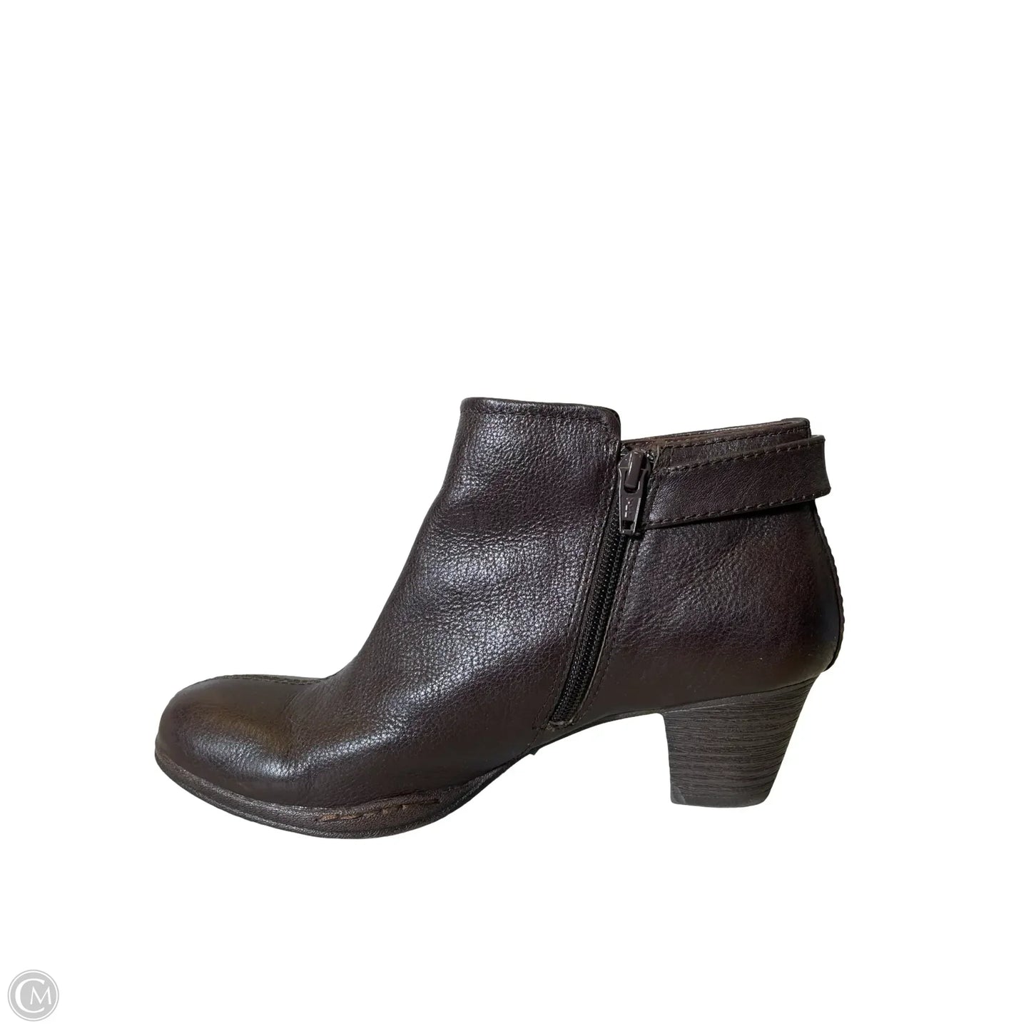 Boots Ankle Heels By Clothes Mentor In Brown, Size: 7.5