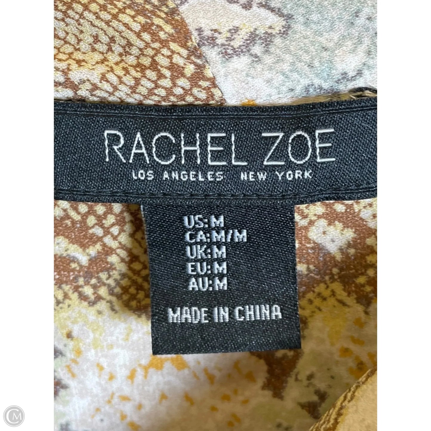 Top Long Sleeve By Rachel Zoe In Snakeskin Print, Size: M