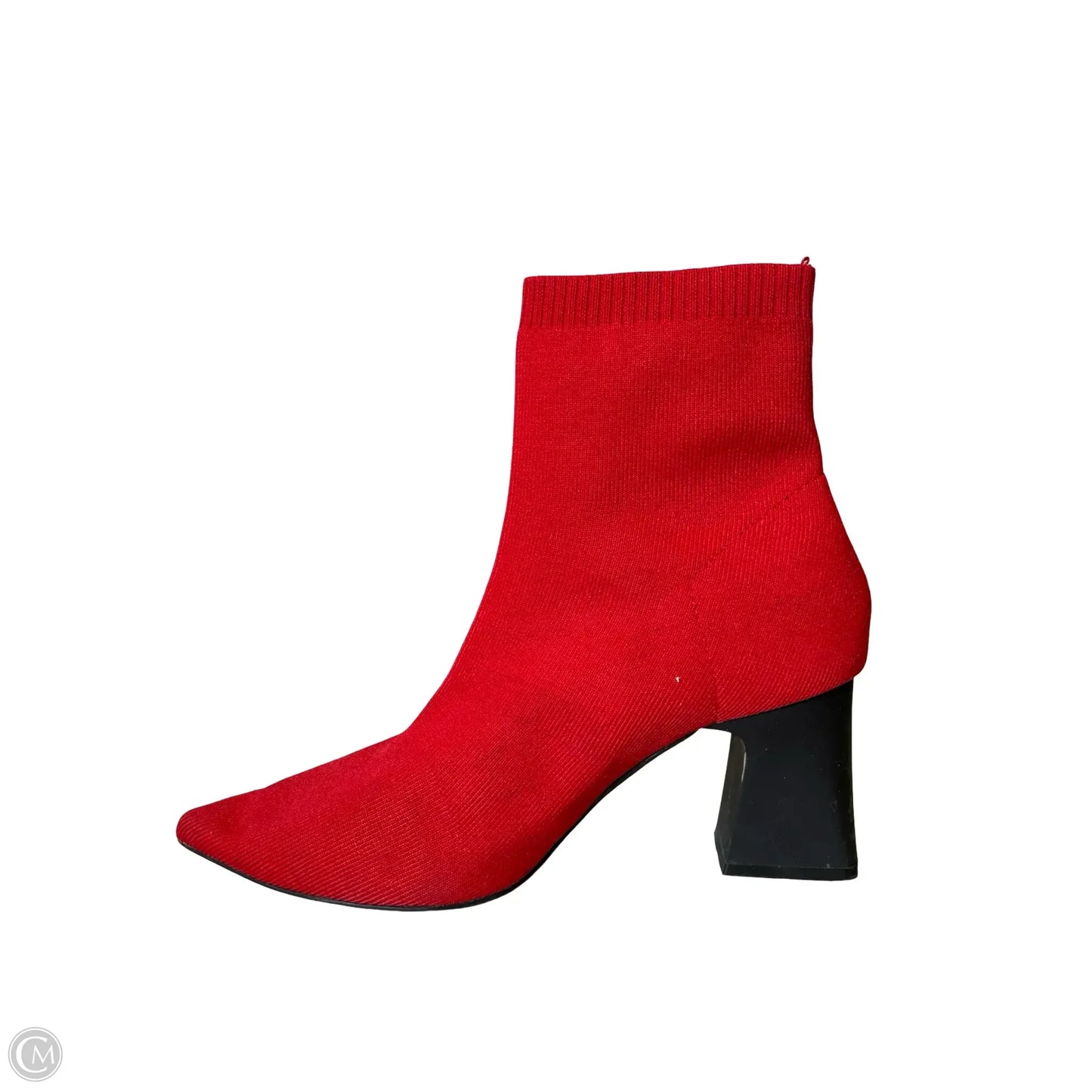 Boots Ankle Heels By Zara Women In Red, Size: 9.5