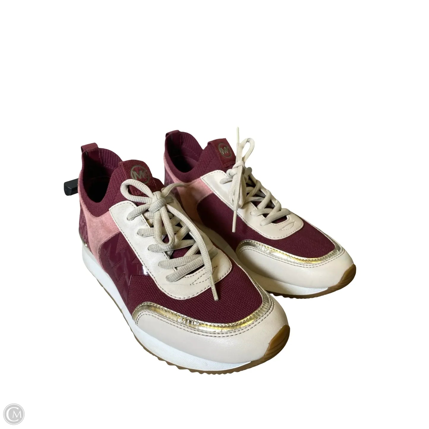 Shoes Designer By Michael Kors In Pink & White, Size: 8