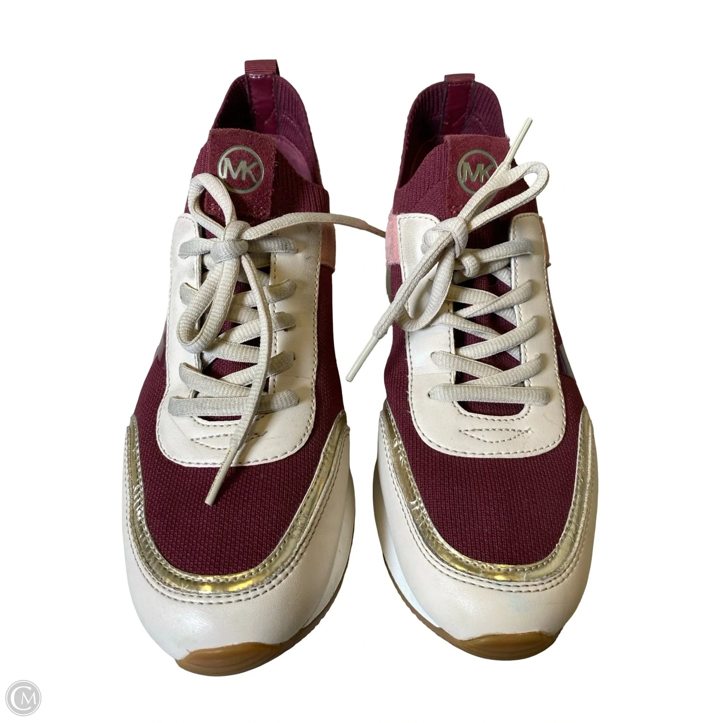 Shoes Designer By Michael Kors In Pink & White, Size: 8
